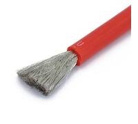 filo elettrico, Cavo in silicone morbido 11AWG 10AWG 9AWG 8AWG 7AWG 6AWG 4AWG Filo resistente al calore 200°C Resistente freddo -60°C Connettore(Red,1meter 11AWG 4.0mm)