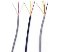 filo elettrico, Cavo schermato solido for canaline a 2/3/4 conduttori, guaina in PVC, AWG multiplo, 5 m, UL2547(2core,24 AWG)