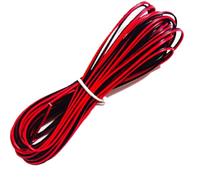 Filo elettrico da 10 m, 22 AWG | Cavo di prolunga a 2 conduttori nero e rosso per barra luminosa LED auto, adatto per 22 AWG