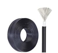 Filo elettrico in rame intrecciato, Cavo elettrico da 100 piedi, calibro 24/22/20/18, isolamento a doppio strato, resistenza alla temperatura(Black,24AWG)