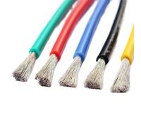 Filo elettrico in silicone, Cavo di collegamento in silicone for canaline da 2 metri AWG 10-24 multicolore(Green and Blue,2meter 12 AWG)