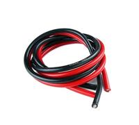 Filo elettrico in silicone, Cavo di collegamento in silicone for canaline da 2 metri AWG 10-24 multicolore(Red and Black,2meter 22 AWG)