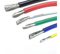 Filo elettrico in silicone, Cavo in silicone solido for canaline, 10 metri, multicolore, 7-22 AWG, temperatura da -65 a 200 gradi(Blue and green,8 AWG 8.3mm)