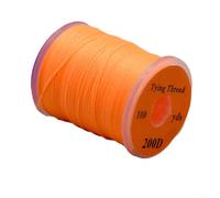 Filo fluorescente per legare mosche 200d, materiale in nylon per amo body building, spigola, luccio, esche da pesca, bobina standard, 91,4 m, colore verde brillante, corda resistente, kit di fornitura