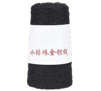 Filo for perline con nodo d'acqua in seta oro e argento da 50 g - Filato intrecciato a mano all'uncinetto for la creazione e l'artigianato di gioielli(BlackFlash8#)