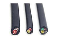 Filo guaina 2M/5M 2 3 4 5 6 7 8 core Gomma siliconica flessibile super morbida 25 24 22 20 18 17 15 13 11 10 AWG Cavo di alimentazione in rame(8 Cores,2M (BLACK)_20AWG(0.5MM2))