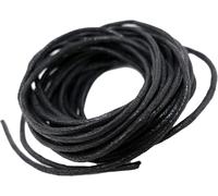Filo in cotone cerato nero 1,5 mm - 5 metri - Cordoncino per collane, filo per bracciali, filo per perline - per creazione di gioielli, macramè e progetti fai da te