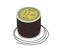 Filo in nylon da 0,8 mm per perline da 100 m e rotolo di macramè, per annodatura cinese, per collane fai da te e bracciali, creazione di gioielli, color cocco