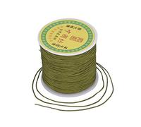 Filo in nylon da 0,8 mm per perline da 100 m e rotolo in macramè, per annodatura cinese, per collane fai da te, bracciali, artigianato, gioielli, oliva.