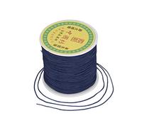 Filo in nylon da 0,8 mm per perline da 100 m e rotolo in macramè, per annodatura cinese, per collane fai da te, bracciali, artigianato, gioielli, colore: blu prussiano