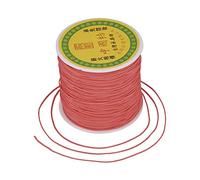 Filo in nylon da 0,8 mm per perline da 100 m e rotolo in macramè, per annodatura cinese, per collane fai da te, bracciali, gioielli, pomodoro