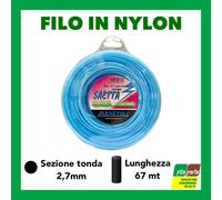 FILO IN NYLON TONDO PER DECESPUGLIATORE mm. 2,7x67 mt. ARNETOLI MOTOR SAETTA