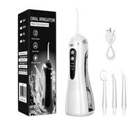 Filo interdentale elettrico | Irrigatore senza fili | Macchina per il filo interdentale | per casa, bagno, doccia, piano di lavoro, appartamento, dormitorio, hotel, viaggi