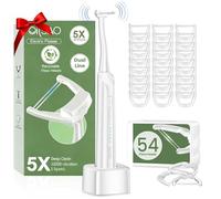 Filo interdentale elettrico per denti e adulti con 5 velocità e 54 testine di ricarica, sonico oscillante per la cura delle gengive sensibili, alternativa al filo interdentale, 5 volte migliore