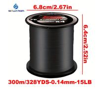Filo intrecciato liscio e resistente a quattro da 300 /328 iarde, per il lancio a , disponibile in e grigio, progettato per di pesce da 15LB a 79LB, sia per la pesca in acqua che in