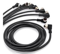 Filo M12 Cavo connettore sensore 2m 4-5-8 Pin A | M12, 2 m, 4-5-8 pin A, MF a 2 teste ad angolo dritto, 2 pezzi, Scenario di utilizzo: cablaggio del sensore(Angle M to F 5p)