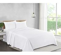 Filo Magico Lenzuolo in 100% cotone, tinta unita, ultra morbido, di alta qualità, non si stira, facile da pulire, resistente alle pieghe, alle macchie e allo sbiadimento, per letto king size, colore