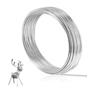 Filo metallico in alluminio da 3 mm, calibro 9, 15 m, pieghevole, per modellismo di biciclette, scheletri, creazione di fiori, creazione di gioielli, tessitura e confezionamento