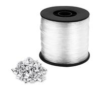 Filo Nylon Trasparente da 0,8 mm x 200 m, filo di nylon resistente, filo da pesca trasparente, per artigianato fai da te, pesca, gioielli, artigianato da pesca
