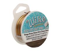 Filo per artigianato The Beadsmith Wire Elements - Resistente all'appannamento, temperato morbido, rotondo, colore bronzo vintage - Bobina da 15