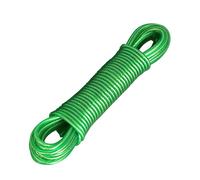 Filo per bucato con anima in acciaio, 4 mm, extra forte, antiruggine, carico pesante, extra forte, con una capacità di carico di 120 kg, adatto per uso esterno, adatto per giardino, verde