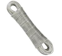Filo per bucato con anima in acciaio, 4 mm, extra forte, resistente alla ruggine e alla corrosione, adatto per uso esterno, capacità 120 kg (Trasparente)