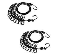 Filo per bucato da campeggio, 2 pezzi, portatile, elastico, allungabile, da viaggio, con mollette, per le vacanze, per viaggi, dormitorio, campeggio, accessori, 185 cm