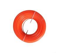 Filo per decespugliatore a basso rumore, 100 m, con resistente nylon a doppio polimero per un uso prolungato e un'efficienza di taglio ottimale nella cura del prato (arancione)