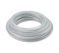 Filo per decespugliatore in acciaio resistente con rivestimento in nylon per bordi e taglio del prato, resiste a rotture e grovigli in tutte le condizioni atmosferiche (2,4 mm x 60 m)