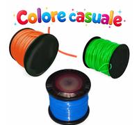 FILO PER DECESPUGLIATORE QUADRATO 2.4 mm bobina 100mt taglaerba cavo matassa
