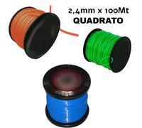 FILO PER DECESPUGLIATORE QUADRATO 2.7 mm bobina 100mt tagliaerba cavo matassa