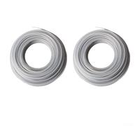 Filo per decespugliatore rinforzato in acciaio resistente, 4 mm x 15 m, confezione da 2 corde per decespugliatore, corda da taglio spessa, per bobina di ricambio da giardino