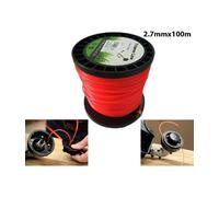 FILO PER DECESPUGLIATORE TONDO 2,7MM BOBINA 100MT TAGLIAERBA CAVO MATASSA ROSSO