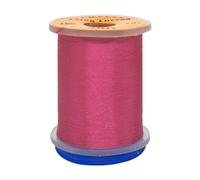 Filo per la costruzione di mosche in nylon fluorescente 70D, lunghezza 100 m, materiale per il corpo della mosca per l'applicazione di ami da pesca a mosca e supporto per bobina (rosso rosa)