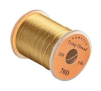 Filo per legare il corpo della mosca 70D fluorescente per pesca a mosca, materiale in nylon, 100 m per bobina, design standard per uso comune del supporto della bobina (marrone chiaro)