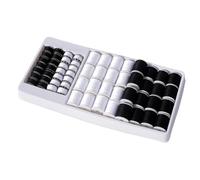 Filo per Macchina da Cucito 60 Pezzi di Poliestere Bianco e Nero, Lavoretti | Set di Fili da Cucito Sarti Esperti, Principianti, Riparazione di Abbigliamento e Tessili per la Ca