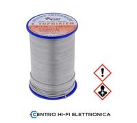 Filo per saldatura Stagno con piombo Sn60Pb40 1mm 500 Gr Fusione a 190°C Cynel