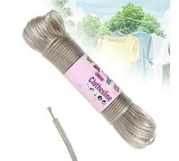 Filo per Stendere il Bucato da Esterno 30m con Anima in Acciaio - Cavo Stendibiancheria Resistente e Antiruggine, Capacità fino a 150kg, Ideale per Esterno, Giardino, Campeggio e Viaggi