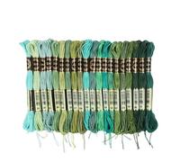 filo ricamato multicolore Set di pezzi filo da ricamo arcobaleno for punto croce, stringhe artistiche, braccialetti dell'amicizia, 8 metri, 6 fili, ideale for arti e mestieri(Green B(20pcs))