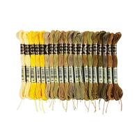 filo ricamato multicolore Set di pezzi filo da ricamo arcobaleno for punto croce, stringhe artistiche, braccialetti dell'amicizia, 8 metri, 6 fili, ideale for arti e mestieri(Yellow B (20pcs))