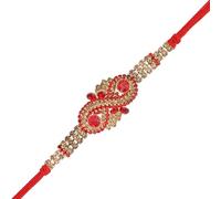 Filo singolo Rakhi per fratello Rakhi per Bhai Bhabhi Bhaiya veera Raksha Bandhan Rakhi Set Dora con confezione regalo per fratello sorella indiano Raksha Bandhan Festival, 8 Inches, Fili di cotone