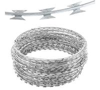 Filo spinato alternativo - 5 m di filo di acciaio argentato per recinzione, barriera di sicurezza anti-salita, protezione antifurto per una maggiore sicurezza