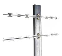 Filo spinato galvanizzato da 1,8 m, resistente alle intemperie e ad alta sicurezza, per giardini agricoli e cortili, filo d'argento per uso esterno, 20 pezzi