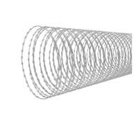 Filo spinato in acciaio zincato a caldo | Dimensioni multiple argento: protezione perimetrale della recinzione di sicurezza(60cm)