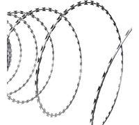 Filo spinato in acciaio zincato da 10 m, recinzione di sicurezza a spirale singola impermeabile resistente per protezione di aziende agricole, giardini e proprietà