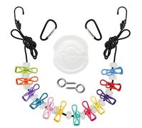 Filo Stendibiancheria da viaggio,stendibiancheria da campeggio,accessori da campeggio,filo da stendere da viaggio con 12 mollette per esterni, vacanze e dormitorio