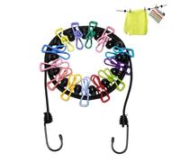 Filo Stendibiancheria Portatile,Stendibiancheria da Campeggio Retrattile da Esterno per Campeggio e Viaggio con 12 Mollette da Bucato Stendibiancheria da Viaggio Pratico e Compatto