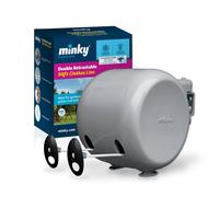 Filo Stendibiancheria Retrattile per Esterni, 30 M (2X15M), GIARDINO, Grigio