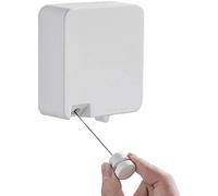 Filo stendibiancheria retrattile, per interni ed esterni, materiale ABS, cavo in acciaio inox, design salvaspazio, facile installazione