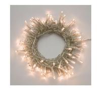 Filo Trasparente 96 luci - LED Bianco caldo (4,75 + 0,5 mt) 8 Giochi di luce XMAS KING IP44 32903